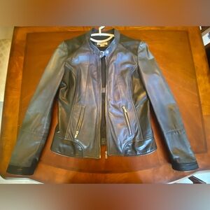 LaMarques ‘Alice’ Navy & Black Leather Jacket